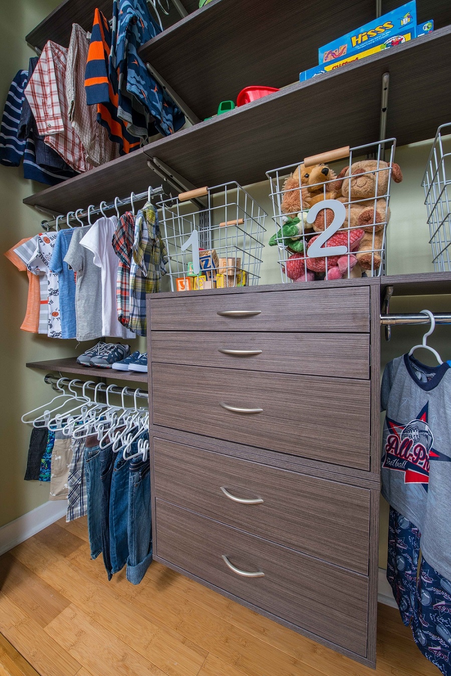 Closet Design Ideas For Kids Wall-Mounted System