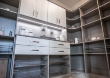 A custom kitchen pantry design in a Las Vegas residential home Las Vegas custom pantry shelving systems
