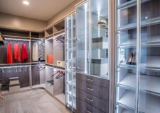 If you want this modern luxury closet design, contact Closets Las Vegas Stunning luxury closet design with sophisticated features by Closets Las Vegas