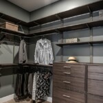 Upper view of her side of the walk in closet.