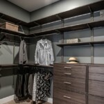 Upper view of her side of the walk in closet.