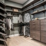 View of the her side of the closet.