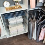 L corner with chrome rod and basket stack