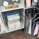 L corner with chrome rod and basket stack