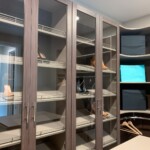 Closets Las Vegas decided to use glass door for the shoe shelves to make selecting a footwear easier for you. Closet Maker Online Las Vegas, NV