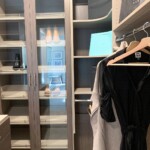 This functional closet design in driftwood live is perfect for professional women who take style and functionality seriously. Closet Organizer Companies Las Vegas, NV