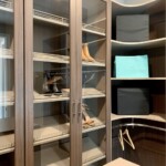 The glass door feature on the slanted shoe shelves is a time saver as it makes finding your stuff easier and faster. Closet System Companies Las Vegas, NV