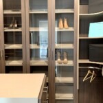 This slanted shoe shelves with glass doors make a nice space for your beloved footwear. Look and choose at a glance! Closet Systems Companies Las Vegas, NV