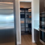 Outside view of the custom pantry design.