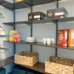This small walk in pantry is in the Chocolate Pear shade matching the design of the house. Custom Kitchen Pantry Las Vegas, NV