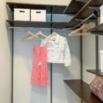 Long hang shelves can be used for your dresses, dress shirts, or what you want to wear the next day for easy access. Shelving For Walk In Pantry