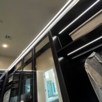 This is an 8 ft walk in closet in a 10 ft ceiling space.